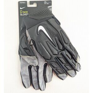Nike D-Tackle 6.0 Football Gloves Men’s 3XL Black Gray NFL Lineman PGF946-017